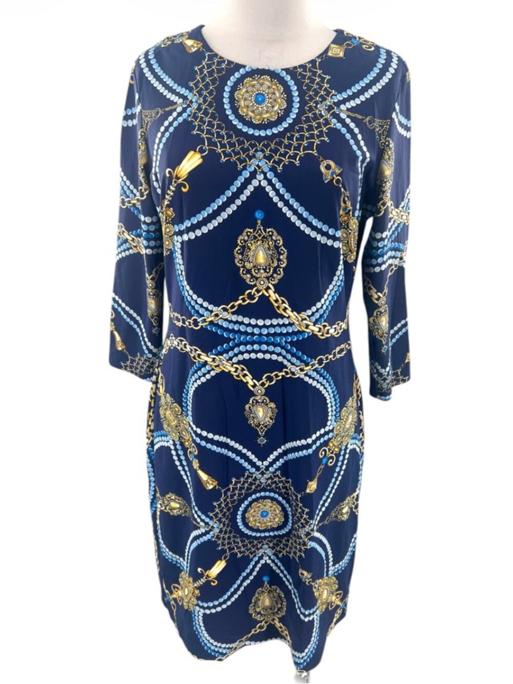 J. McLaughlin Sophia Catalina cloth jewel dress sz M